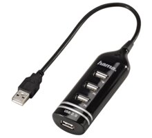 Hama USB 2.0 HUB 1:4, černý