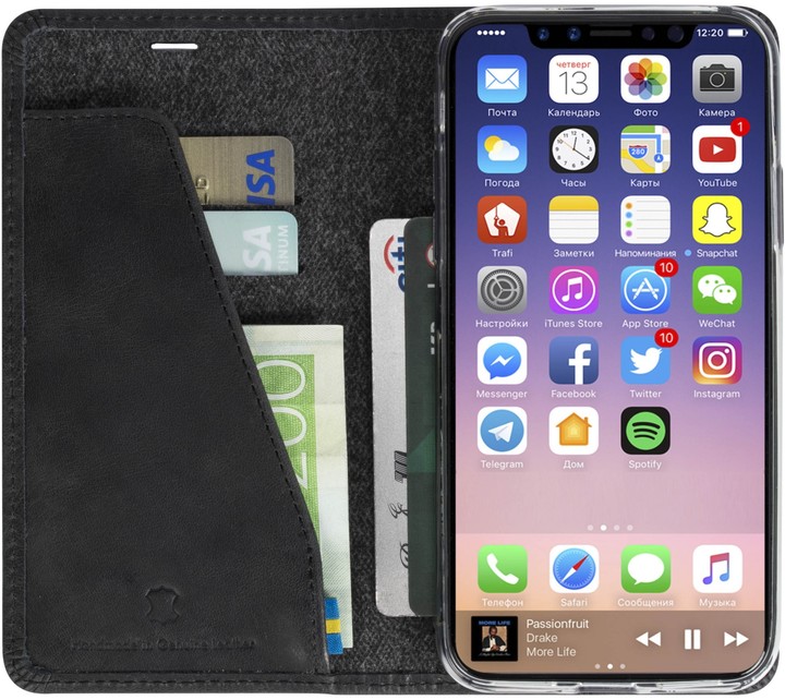 Krusell flipové pouzdro SUNNE 4 CARD Foliocase pro Apple iPhone X, černá_446369750