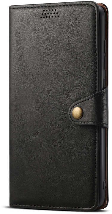 Lenuo Leather flipové pouzdro pro Xiaomi Redmi Note 10 Pro, černá_372884271
