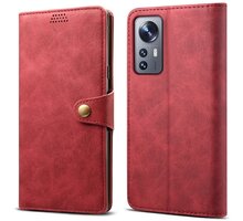 Lenuo Leather flipové pouzdro pro Xiaomi 12/12X, červená 348261
