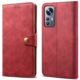 Lenuo Leather flipové pouzdro pro Xiaomi 12/12X, červená_1452853407