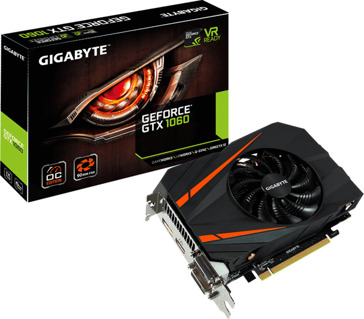 GIGABYTE GeForce GTX 1060 OC, 6GB GDDR5 (mini ITX)_2128433945