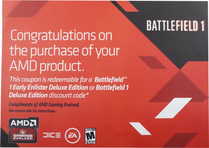 Kupon na upgrade hry Battlefield™ 1 pouze pri koupi Standard Edition na Origin (v ceně 490 Kč)_2052790715