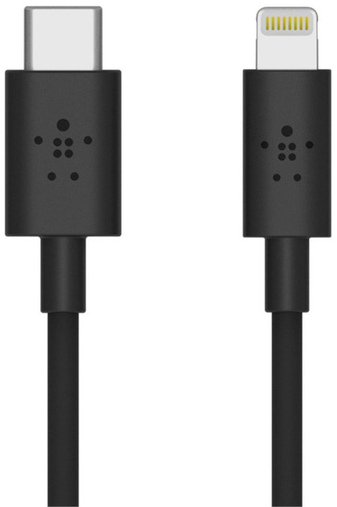 Belkin USB-C kabel s lightning konektorem - Power Delivery, 1,2m, černá_928791195