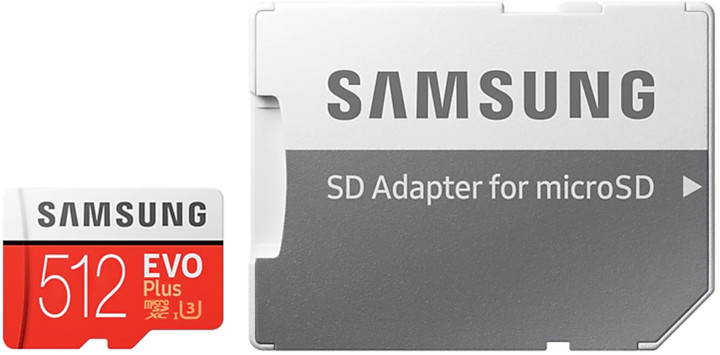 Samsung EVO Plus Micro SDXC 512GB UHS-I U3 + SD adaptér_1329603545