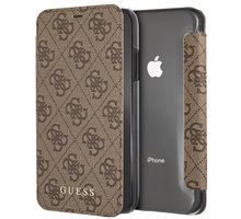 GUESS Charms Book Case 4G pro iPhone Xr, hnědé_868334825