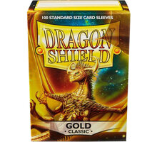 Ochranné obaly na karty Dragon Shield - Standard Sleeves Classic, zlatá, 100 ks (63,5x88)_563020420
