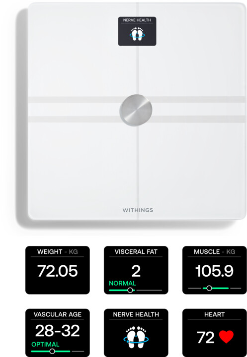 Withings Body Comp Complete Body Analysis Wi-Fi Scale - White_474972969