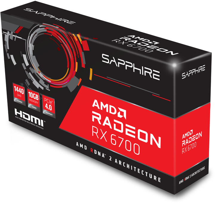 Sapphire Radeon RX 6700 10GB, 10GB GDDR6_1332484352