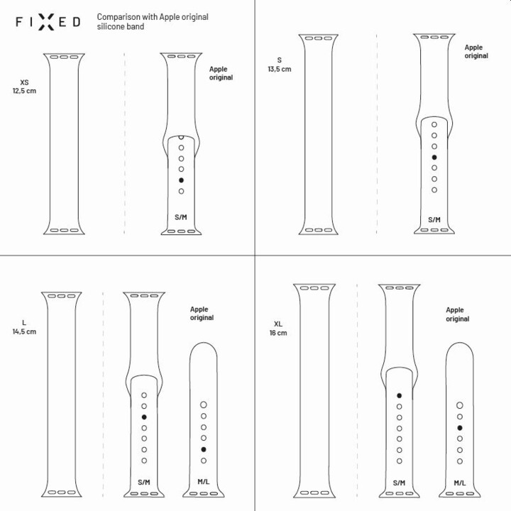 FIXED nylonový řemínek pro Apple Watch, 38/40mm, velikost XS, růžová_958942470