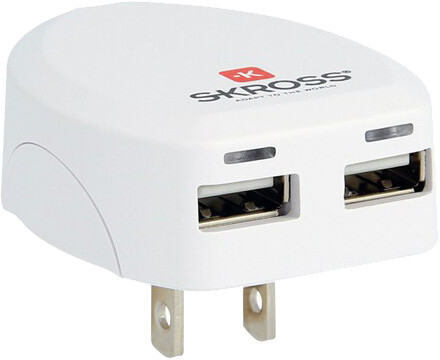 SKROSS USB nabíjecí adaptér USA, 2400mA, 2x USB výstup_1260991657