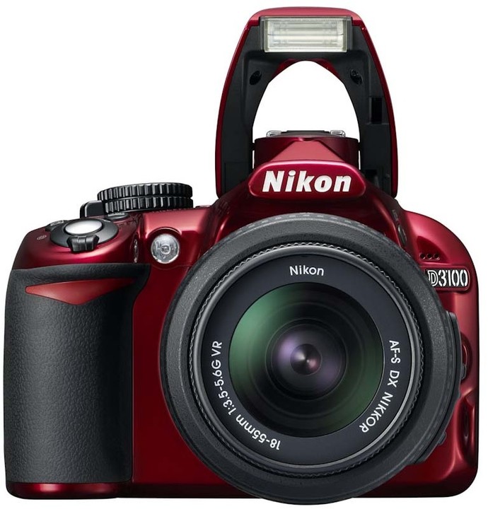 Nikon D3100 RED + objektiv 18-55 AF-S DX VR_1226727804