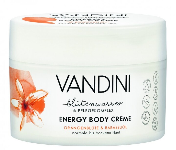 VANDINI ENERGY Tělový krém - Pomerančový květ a babasový olej, 200ml_1489750452