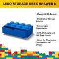 Stolní box LEGO, se zásuvkou, velký (8), modrá