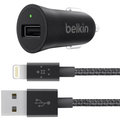 Belkin USB nabíječka do auta 2,4A/5V MIXIT Metallic + Lightning kabel - černá