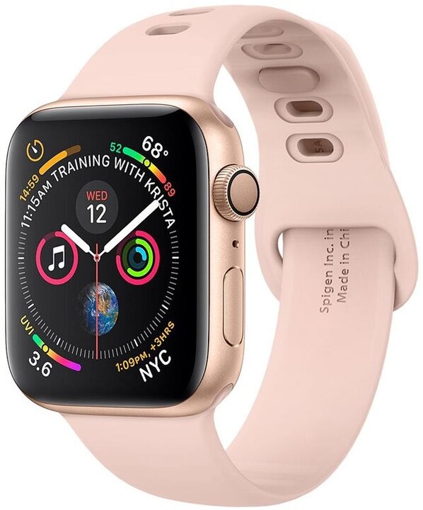 Spigen silikonový řemínek pro Apple Watch 44/42 mm, růžová_2135258028