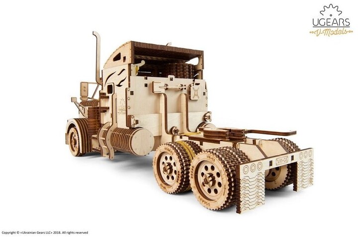 UGEARS stavebnice - Kamion Heavy Boy VM-03, mechanická, dřevěná_163543066