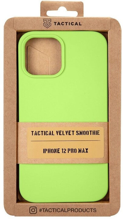 Tactical silikonový kryt Velvet Smoothie pro iPhone 12 Pro Max (6.7&quot;), svítivě modrá_2117109253