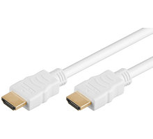PremiumCord HDMI High Speed + Ethernet kabel, white, zlacené konektory, 10m kphdme10w