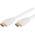 PremiumCord HDMI High Speed + Ethernet kabel, white, zlacené konektory, 1m