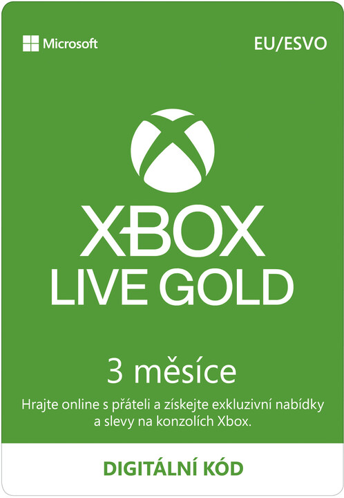 Microsoft Xbox Live zlaté členství 3 měsíce - elektronicky_247958320