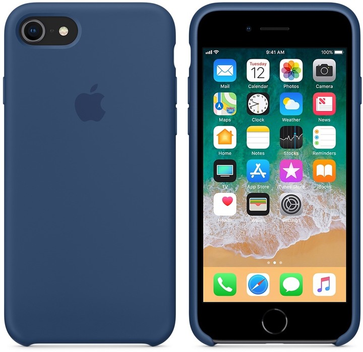 Apple silikonový kryt na iPhone 8/7, kobaltově modrá_1542366145