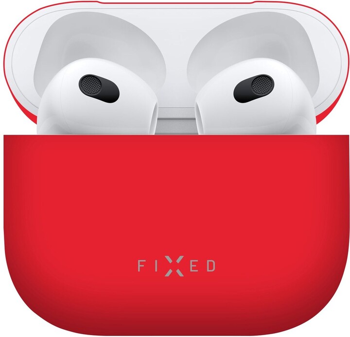 FIXED ultratenké ochranné pouzdro Silky pro Apple AirPods (2021), červená_480129