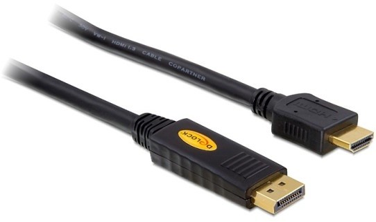 DeLock DisplayPort samec na HDMI samec, délka 3m