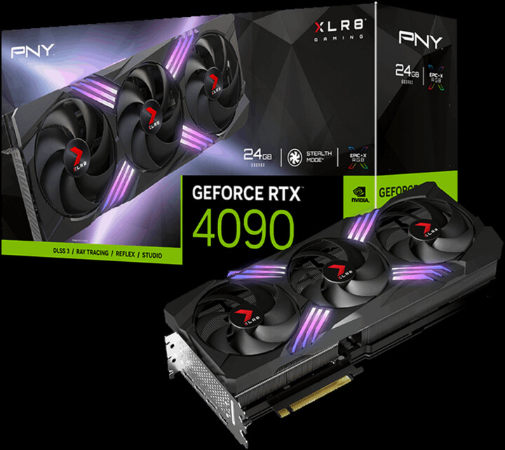 PNY GeForce RTX 4090 24GB XLR8 Gaming VERTO EPIC-X RGB Triple Fan, 24GB GDDR6X_806452562