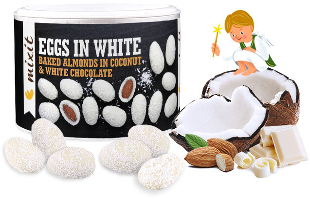 Mixit vajíčka Kokosová - mandle/bílá čokoláda/kokos, 240g_1484656696
