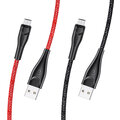 USAMS SJ396 U41 Braided datový kabel microUSB 2m, červená (EU Blister)_893898684