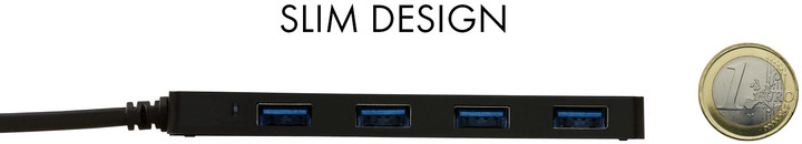 i-tec USB 3.1 Typ-C Slim 4-portový HUB, černý_333069233