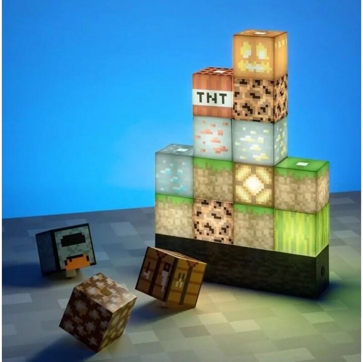 Lampička Minecraft - Block Building, USB