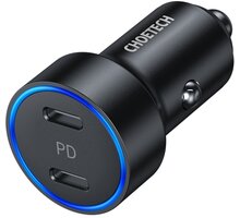 Choetech nabíječka do auta C0054-V2, 2x USB-C, PD, 40W, černá_1324757518