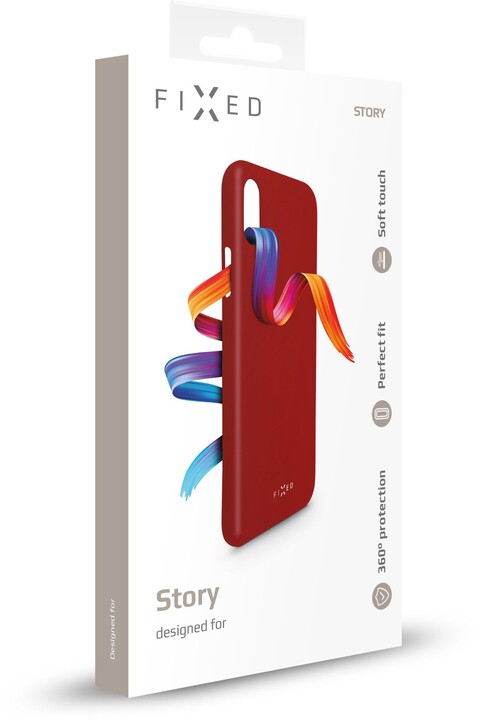 FIXED pogumovaný kryt Story pro Xiaomi Redmi Note 8, červená_1640963959