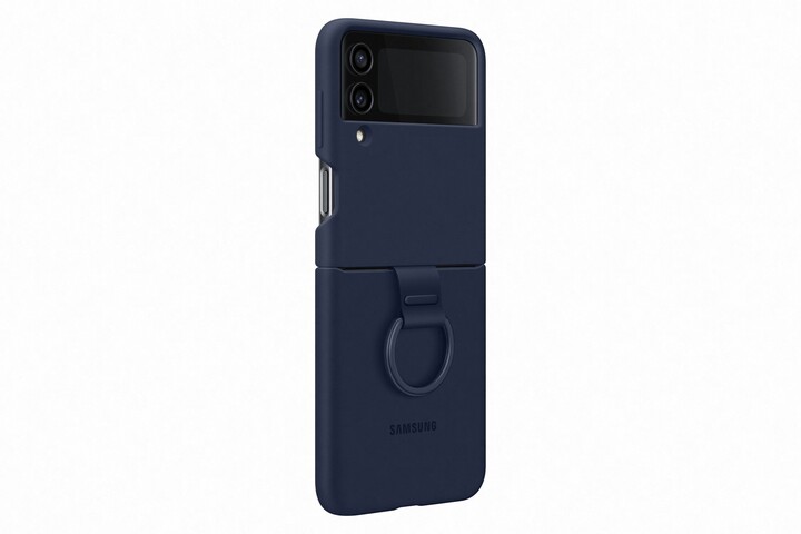 Samsung silikonový zadní kryt s držákem pro Galaxy Z Flip4, tmavě modrá_823429507