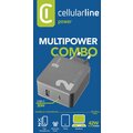 CELLULARLINE síťová nabíječka Multipower 2 Combo, USB-C, USB, PD, 42W, černá_660272810