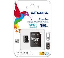 ADATA Micro SDHC Premier 16GB UHS-I + adaptér_1147802777