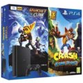 PlayStation 4 Slim, 500GB, černá + Crash Bandicoot + Ratchet & Clank