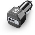 CellularLine nabíjecí set USB autonabíječky a USB-C kabelu Qualcomm® Quick Charge™ 3.0, 18W, černá_1440610092