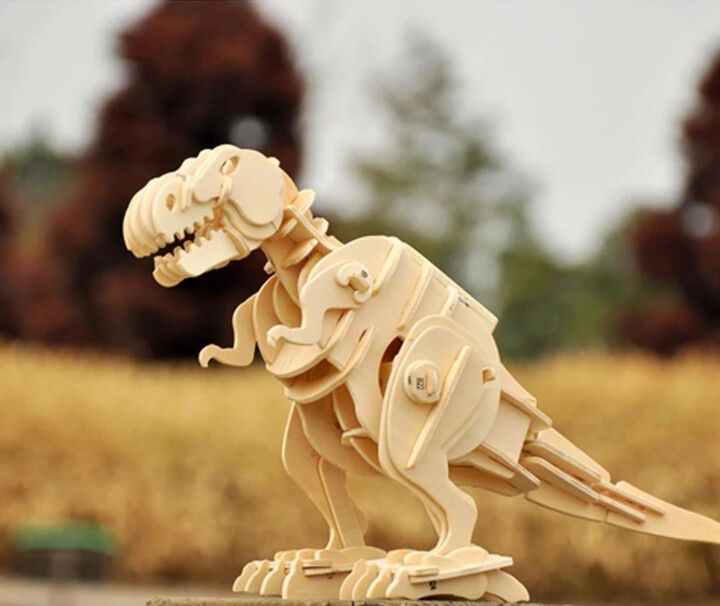 Stavebnice RoboTime Dinosaurus - T-Rex, dřevěná_175887249