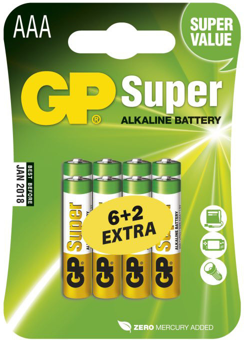 GP AAA Super alkalická - 8 ks (6 + 2)_617532495