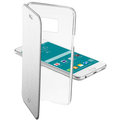 CellularLine Clear Book pouzdro typu kniha pro Samsung Galaxy S6, stříbrná