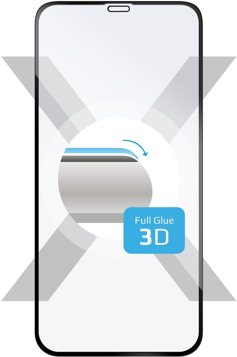 FIXED ochranné tvrzené sklo pro Apple iPhone 12/12 Pro, Full-Cover, 3D, černá_999266096