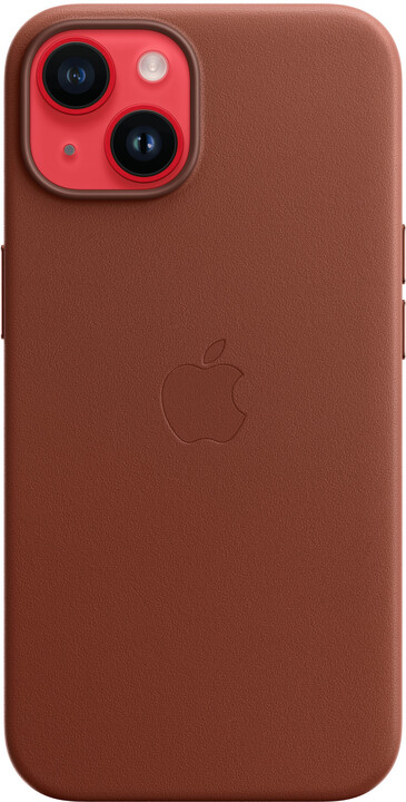 Apple kožený kryt s MagSafe pro iPhone 14, cihlově hnědá_841487238