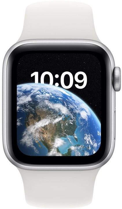 Apple Watch SE 2022, 40mm, Silver, White Sport Band_998341795