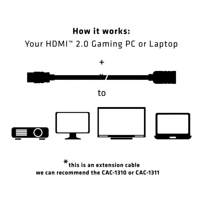 Club3D prodlužovací kabel HDMI Premium High Speed HDMI 2.0 na HDMI 2.0, 4K/60Hz, podpora UHD,3m_198806698