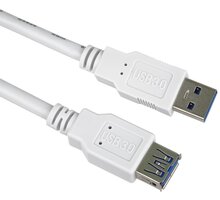 PremiumCord prodlužovací kabel USB-A 3.0, 5m, bílá