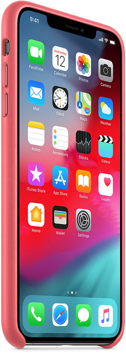 Apple kožený kryt na iPhone XS Max, pivoňkově růžová_856857845