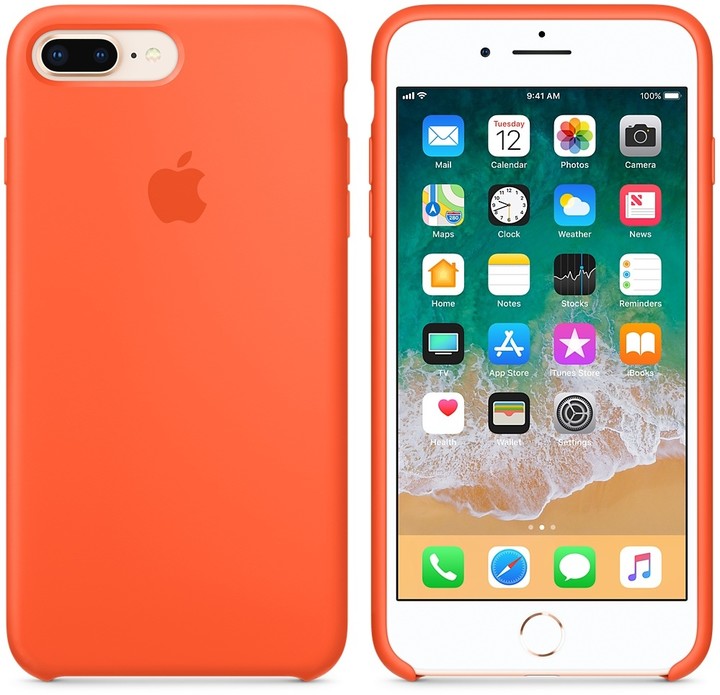 Apple silikonový kryt na iPhone 8 Plus / 7 Plus, oranžová_1881511060